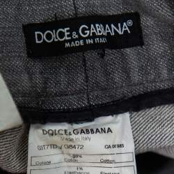 Pre Owned بنطلون جينز دولتشي أند غابانا كلاسيك 14 دنيم رمادي مقاس كبير جدا جدا