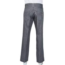 Pre Owned بنطلون جينز دولتشي أند غابانا كلاسيك 14 دنيم رمادي مقاس كبير جدا جدا