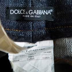 Pre Owned Dolce & Gabbana Navy Blue Denim Straight Leg 12 Jeans XXL