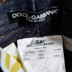 Pre Owned Dolce & Gabbana Navy Blue Denim Straight Leg 12 Jeans XXL