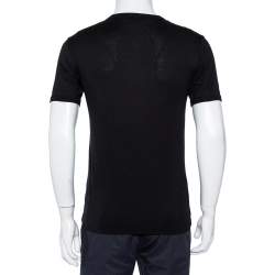 Pre Owned تي شيرت دولتشي أند غابانا رقبة مستديرة مزخرف شعار قطن أسود مقاس صغير