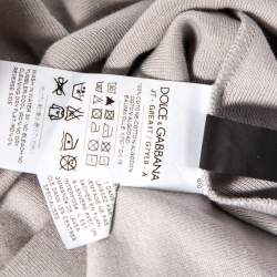 مملوكة مسبقًا Dolce & Gabbana Grey Monica Bellucci Printed Cotton Crewneck T-Shirt M