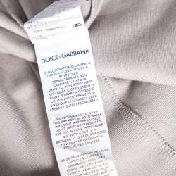 مملوكة مسبقًا Dolce & Gabbana Grey Monica Bellucci Printed Cotton Crewneck T-Shirt M