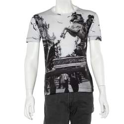 Dolce & Gabbana Monochrome Giuseppe Leone Printed Crewneck T-Shirt S
