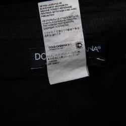 Pre Owned بنطلون دولتشي أند غابانا صوف أزرق كحلي بأرجل ضيقة مقاس كبير - لارج