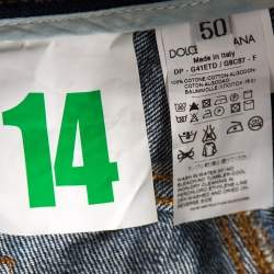 مملوكة مسبقًا Dolce & Gabbana Medium Wash Blue Denim 14 Fit Jeans L
