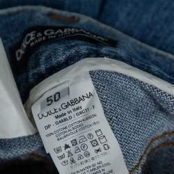 Pre Owned  بنطلون جينز دولتشي & غابانا دينم أزرق فاتح ممزق 14 مقاس كبير - لارج