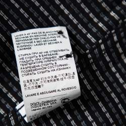 Pre Owned Dolce & Gabbana Black Patterned Cotton Gold Label Shirt M 