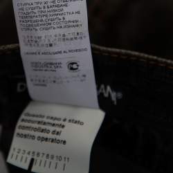 Pre Owned Dolce & Gabbana Charcoal Grey Muddy Effect Distressed Denim Fit 14 Jeans L 