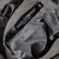 Pre Owned تي شيرت دولتشي أند غابانا مادي قطن رصاصي مقاس متوسط - ميديوم