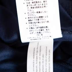 Pre Owned Dolce & Gabbana Navy Blue Jersey Contrast Collar Detail Polo T Shirt M