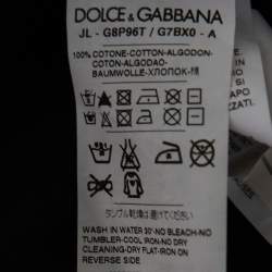 مملوكة مسبقًا تي شيرت بولو دولتشي أند غابانا قطن أزرق كحلي بيكيه مقاس كبير جداً (اكس لارج)