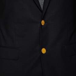 Pre Owned Dolce & Gabbana Midnight Blue Wool Tailored Martini Blazer XS