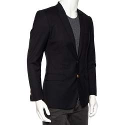 Pre Owned Dolce & Gabbana Midnight Blue Wool Tailored Martini Blazer XS
