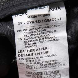 Pre Owned بنطلون جينز سكيني دولتشي أند غابانا دينم رصاصي نمط ممزق مقاس متوسط - ميديوم