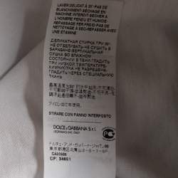 Pre Owned Dolce & Gabbana White Panda Printed Cotton Crewneck T-Shirt L