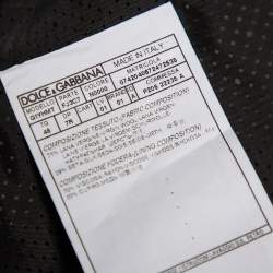 مملوكة مسبقًا Dolce & Gabbana Black Patterned Wool Button Front Waistcoat M