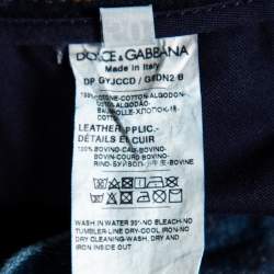 Pre Owned Dolce & Gabbana Blue Distressed Denim Regular Fit Jeans L