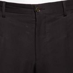 Pre Owned Dolce & Gabbana Dark Brown Wool Formal Pants M