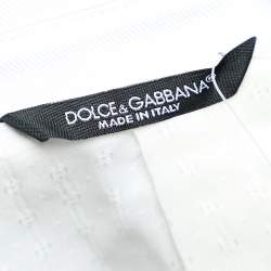 Pre Owned بليزر دولتشي أند غابانا صفين أزرار قطن أبيض مقاس متوسط