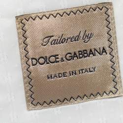 Pre Owned بليزر دولتشي أند غابانا صفين أزرار قطن أبيض مقاس متوسط