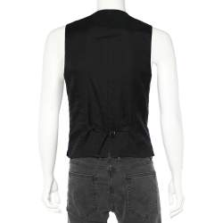 Pre Owned Dolce & Gabbana Blue Velvet Sleeveless Vest M