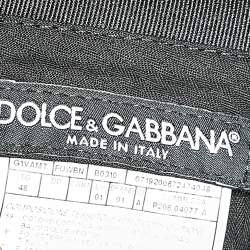 مملوكة مسبقًا Dolce & Gabbana Blue Velvet Tapered Leg Trousers M