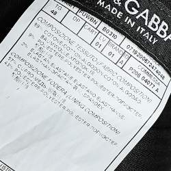 مملوكة مسبقًا Dolce & Gabbana Blue Velvet Tapered Leg Trousers M