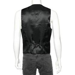 Pre Owned Dolce & Gabbana Black Wool Sleeveless Vest M