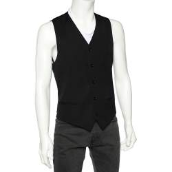 Pre Owned Dolce & Gabbana Black Wool Vest M