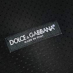 Pre Owned Dolce & Gabbana Monochrome Cotton Embroidered Trim Detailed Vest M