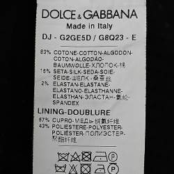 Pre Owned Dolce & Gabbana Monochrome Cotton Embroidered Trim Detailed Vest M