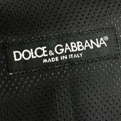 Pre Owned Dolce & Gabbana Charcoal Grey Wool & Silk Trimmed Vest M
