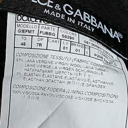 Pre Owned Dolce & Gabbana Charcoal Grey Wool Formal Pants M