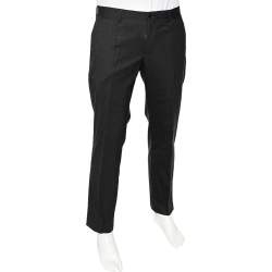 Pre Owned Dolce & Gabbana Charcoal Grey Wool Formal Pants M