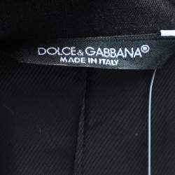 مملوكة مسبقًا جاكيت بليزر دولتشي أند غابانا مارتيني صوف رصاصي فحمي مقاس وسط (ميديوم)