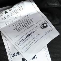 مملوكة مسبقًا جاكيت بليزر دولتشي أند غابانا مارتيني صوف رصاصي فحمي مقاس وسط (ميديوم)