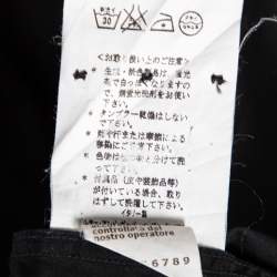 Pre Owned قميص دولتشي أند غابانا قطن أسود مين جيب بسحاب أمامي قصة مجسمة مقاس وسط (ميديوم)