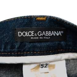 مملوكة مسبقًا Dolce & Gabbana Blue Faded Effect Denim 14 Fit Jeans XL