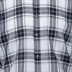 Pre Owned Dolce & Gabbana Grey Plaid Checked Cotton Gold Label Shirt XXXL