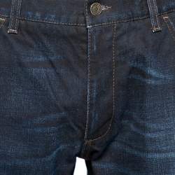 Pre Owned Dolce & Gabbana Dark Blue Denim 16 Straight Fit Jeans XL