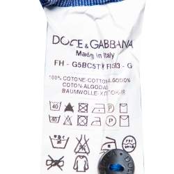 Pre Owned Dolce & Gabbana Blue Cotton Button Front Gold Label Shirt XL