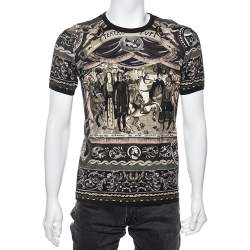 Pre Owned Dolce & Gabbana Multicolor Puppet Theater Printed Cotton Knit Crewneck T-Shirt L