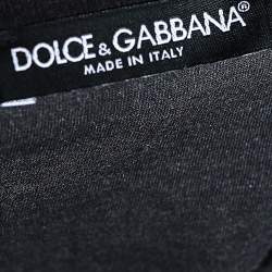 مملوكة مسبقًا Dolce & Gabbana Grey Dragon Printed Cotton Crewneck T-Shirt L