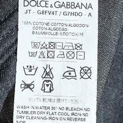 مملوكة مسبقًا Dolce & Gabbana Grey Dragon Printed Cotton Crewneck T-Shirt L