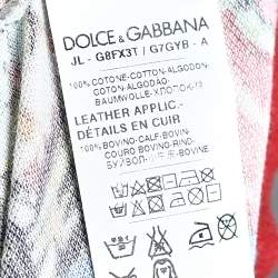 مملوكة مسبقًا Dolce & Gabbana Multicolor Sicilian Chinoiserie Print Cotton Polo T-Shirt L
