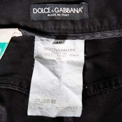 Dolce & Gabbana 14 Black Denim Straight Leg Jeans S