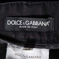 Dolce & Gabbana 14 Black Denim Straight Leg Jeans S