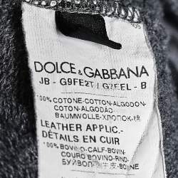 Pre Owned Dolce & Gabbana Grey Cotton Zip Front Jacket 4XL 