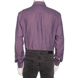 Pre Owned  قميص دولتشي & غابانا مارتيني قطن ثنائي اللون بأزرار أمامية مقاس كبير جدًا جدًا جدًا - إكس إكس إكس لارج